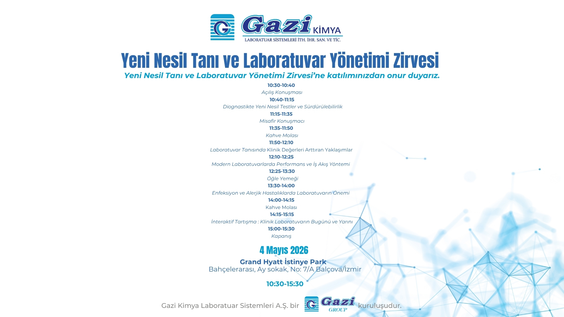 Yeni Nesil Tanı ve Laboratuvar Yönetimi Zirvesi Afişi